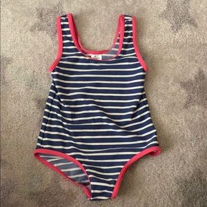 3-4Y Girls Mini Boden Striped Bathing Suit